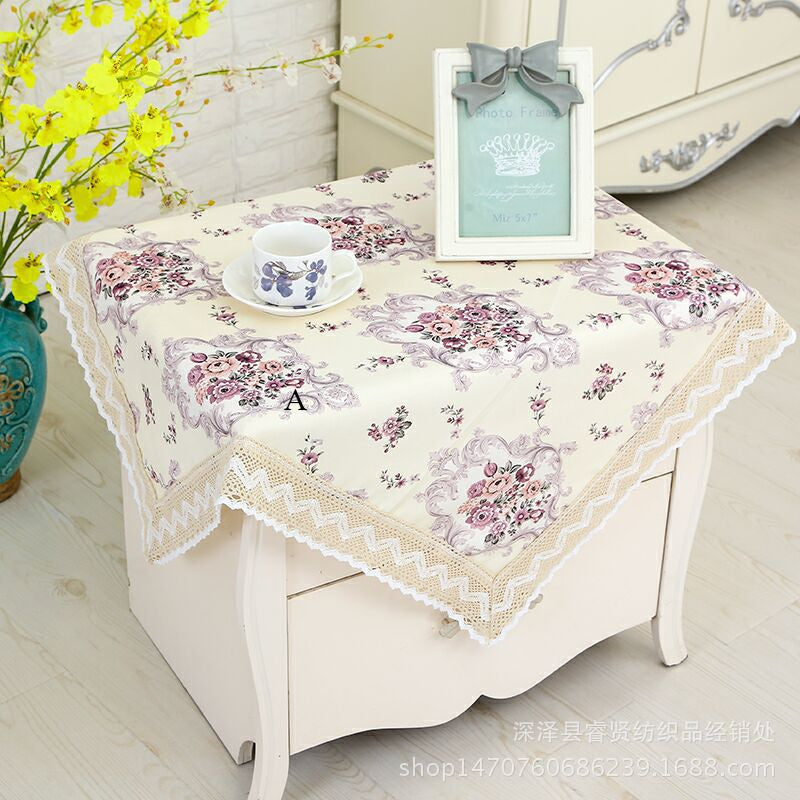 Bedside Table Cover Cloth Dust Cover Microwave Oven 2025 Towel Cover Fabric E7