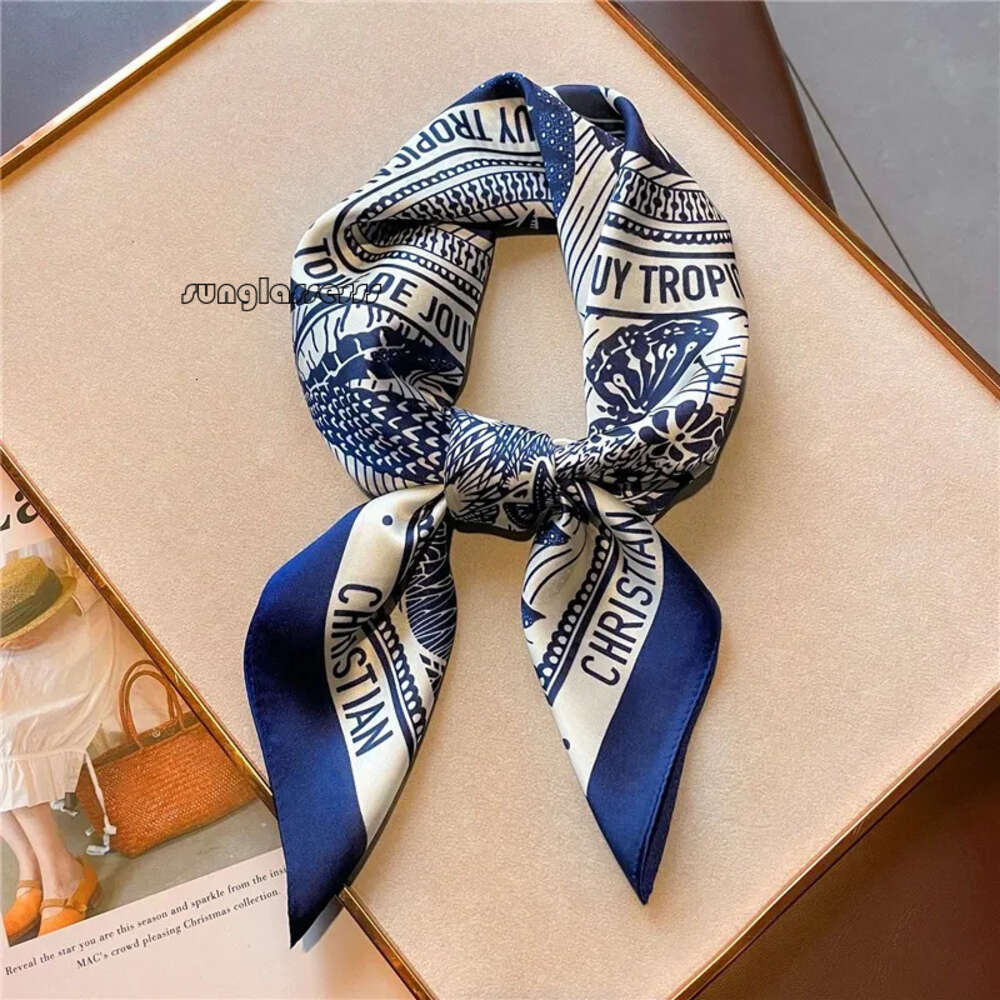 scarf for women floral New 70cm Silk Feeling Square Scarf Women Brand Neck Tie Female Hair Shawl Wraps Headkerchief Hijab Bandana Echarpe