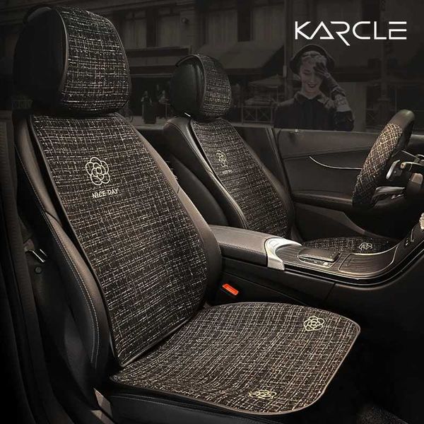 Covers Karcle Cotton- en Set Four Seasons Car Cushion Universal Rear Front Seat Cover Pad Durable T240509