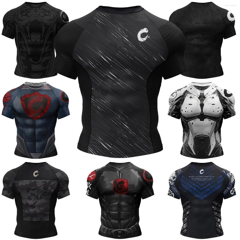 Men&#039;s T Shirts Sell 3Digital Printed MMA BJJ Rash Guard Compression Shirt For Grappling Wrestling Daily No-Gi Fitness Tee