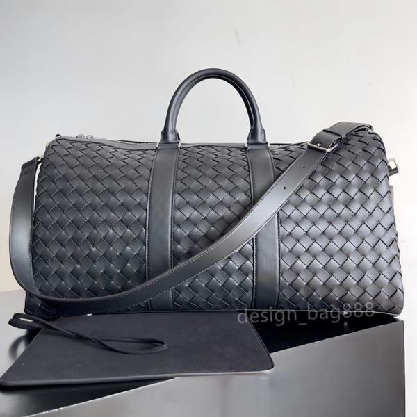 12AAA Fashion duffel bags designer bags women men travel bags with classic knitting technology leather large capacity handbags holdall carry