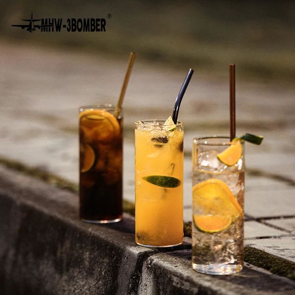 Drinking Glasses Set Glass Can Shaped Cups Beer Coffee Tumbler Cocktail Clear Barista Home Kitchen Accessories 250107