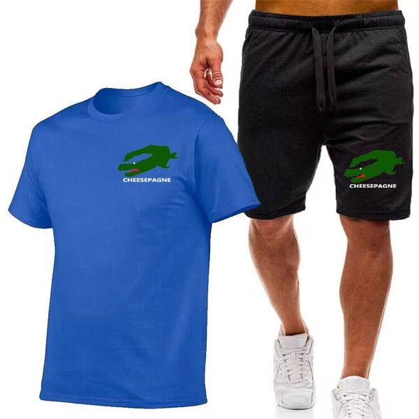 Summer Men&#039;s T-Shirt and Shorts Sets Casual Solid Color Two Piece Set Mens Tracksuit men&#039;s Fashion Clothing
