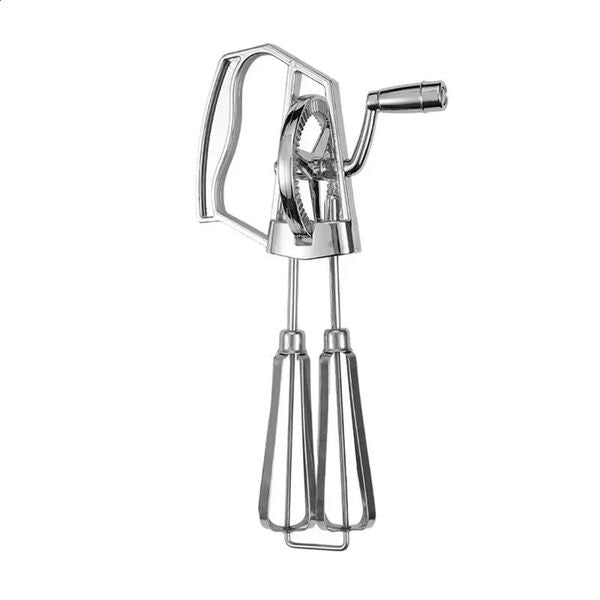 Manual Mixer Whisk Egg Beater Stainless Steel Manual Hand Mixer Self-Turning Cream Utensils Kitchen Mixer Egg Tools 241205