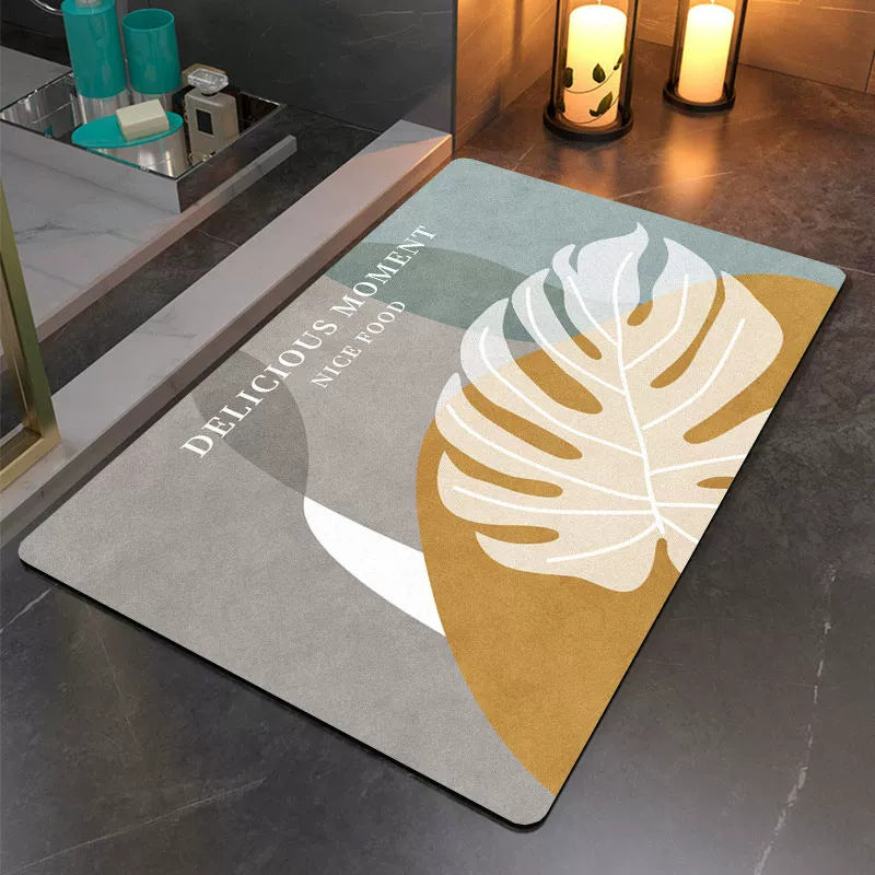 Foot Mats Bathroom Floor Mats Silicone Non-slip Bathroom Absorbent Dirt-resistant Quick-drying Floor Mats