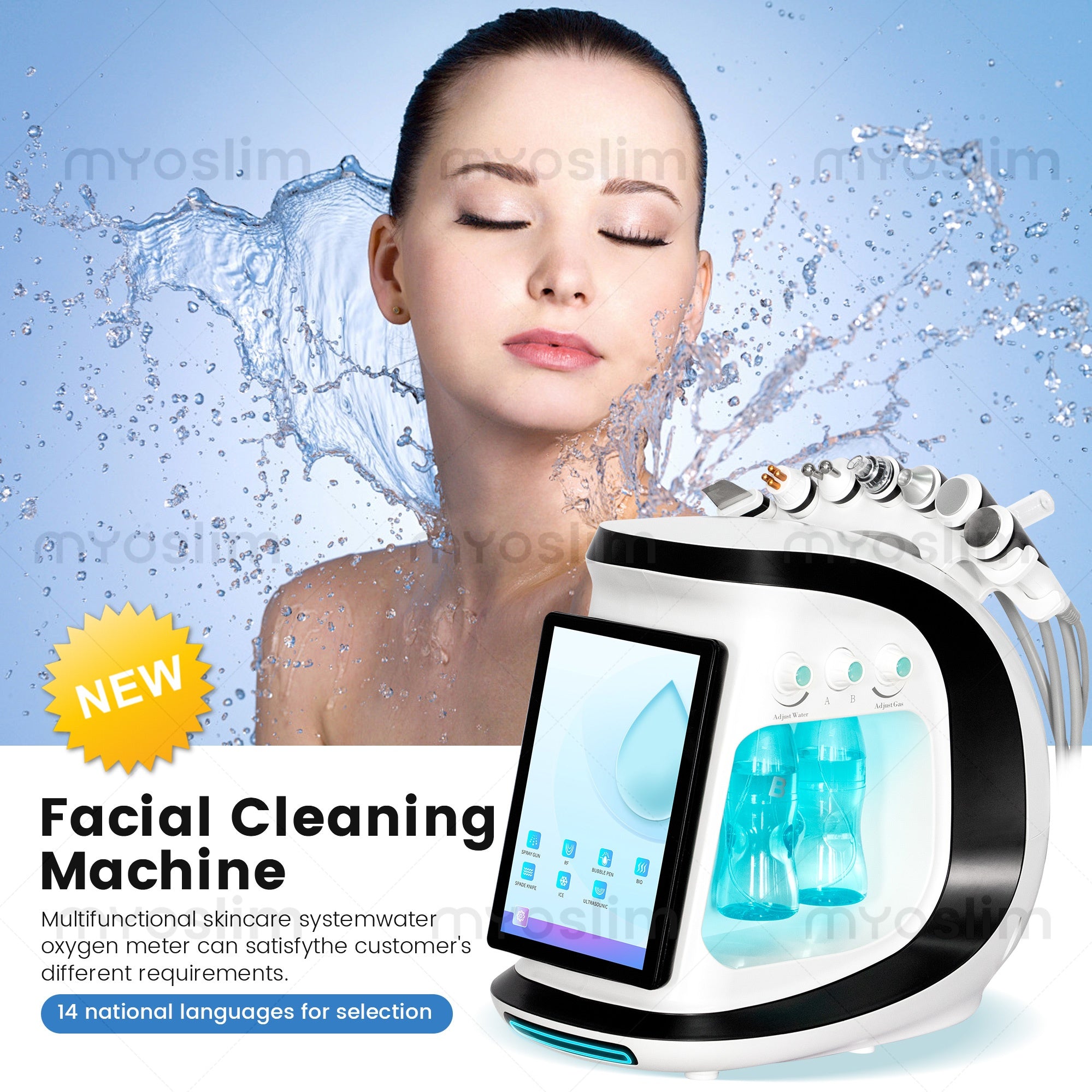 Intelligent Ice Blue Technology Revitalizes Skin Brightens Complexion Improves Pigmentation Hydrates Skin Exfoliates Gently and Treats Acne