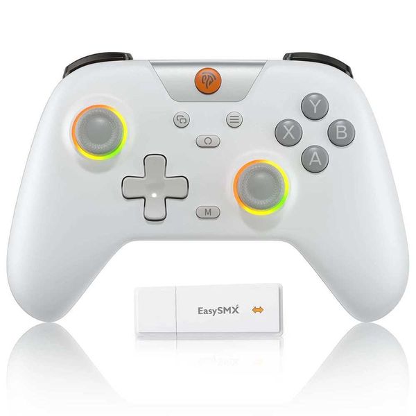 EasySMX X05 wireless gaming board controller compatible with Windows PC-Phone-Switch-Steam-TV RGB Hall effect white Y250110