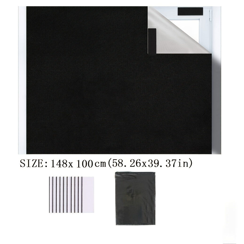 TEMU 100% Portable Blackout Curtain, Cuttable Shade, Portable Cuttable Shade, To Drill Holes, With Adhesive Backing, Suitable For Small Office Home