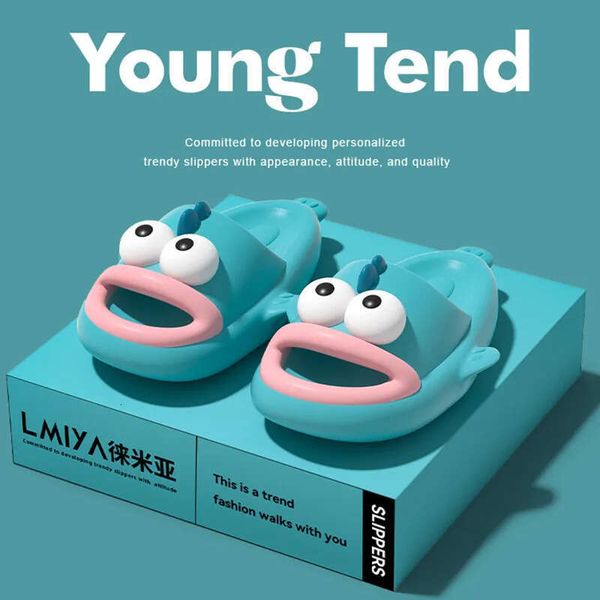 Hangyodon Slippers Ugly Sanrios Anime Fish Kawaii Women Summer Anti Slip Household Outwear Thick Sole Sandals Festival Gift