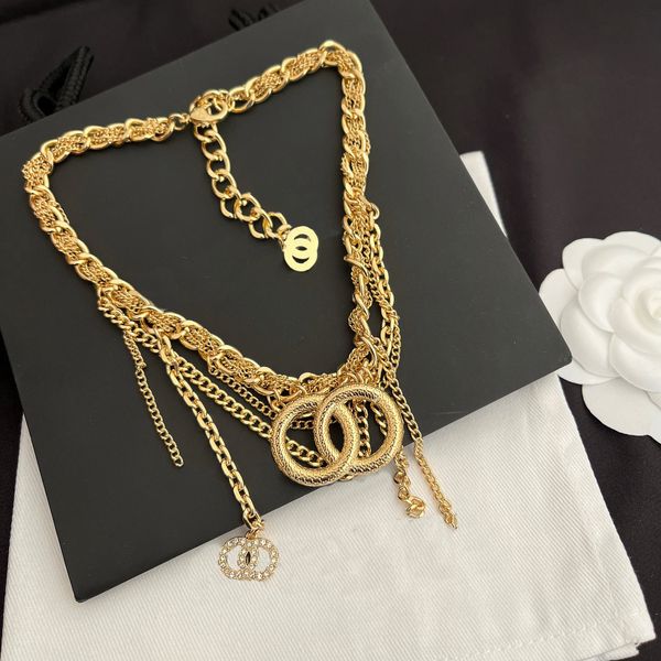 Luxury Designer Necklace Choker Classic Brand 18K Gold Plated Jewelry Designed For Women Love Gift Charm Necklace