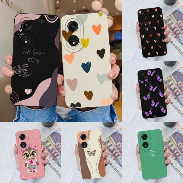 For Suitable for Oppo A58 A78 4G 5G phone cases fun upgrades camera protection soft liquid silicone back cover X241014