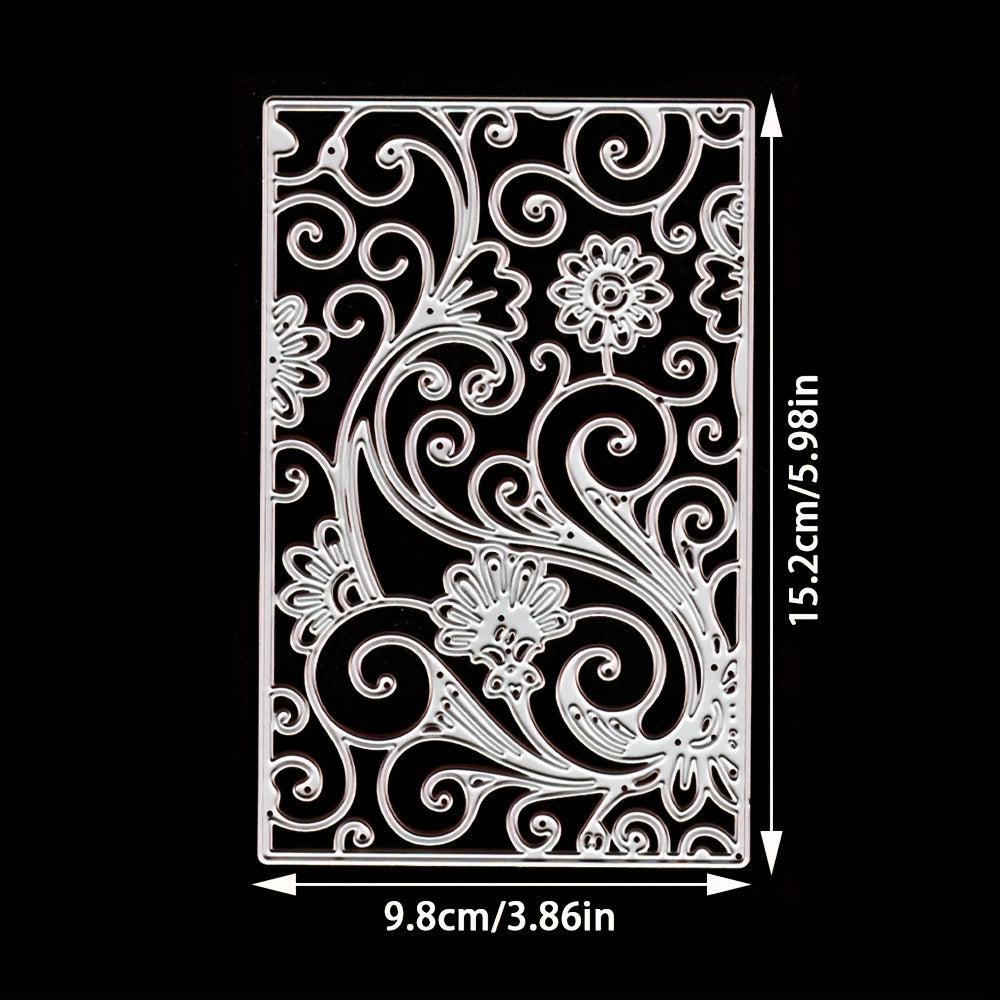 TEMU 1pc Flowers Metal Stencil, Diy Scrapbooking Embossing Die Cut, Handmade Greeting Card Making Metal Cutting Dies, Gift Card Making Tools