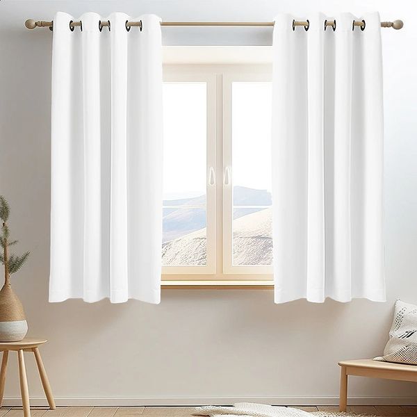 Modern Short Windows Curtains for Living Room Bedroom Solid Curtain Kitchen Tende Finished Drapes Divider Shading 70% 240804