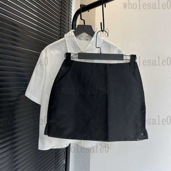 Skirts designer 23 summer versatile new temperament socialite college style simple age reducing short sleeved shirt skirt MI24