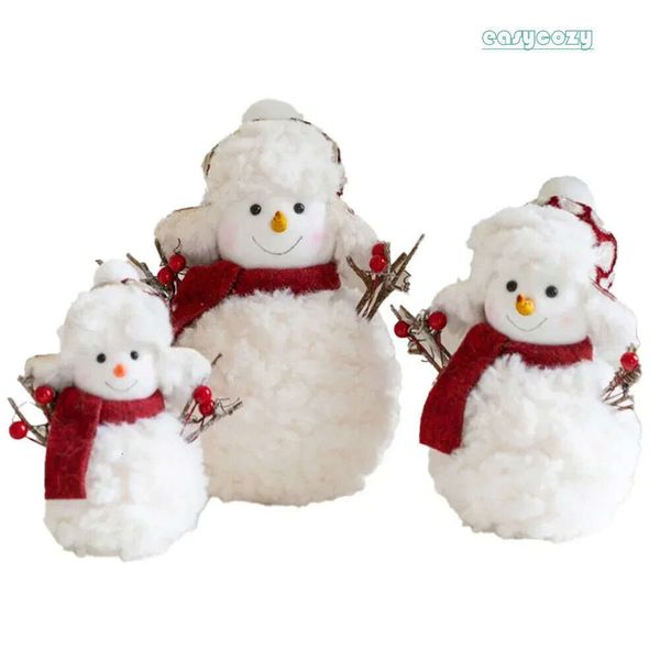 Christmas Ornaments Christmas Round Hat Snowmen Dolls Xmas Decoration Merry Christma Happy New Year 2025 Decoration 884