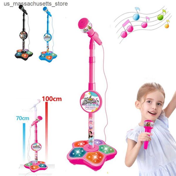 Noisemaker Toys Kids Microphone with Stand Karaoke Mic Speaker with Lights Music Instrument Toys Singing Machine Birthday Gift for Girl Boy