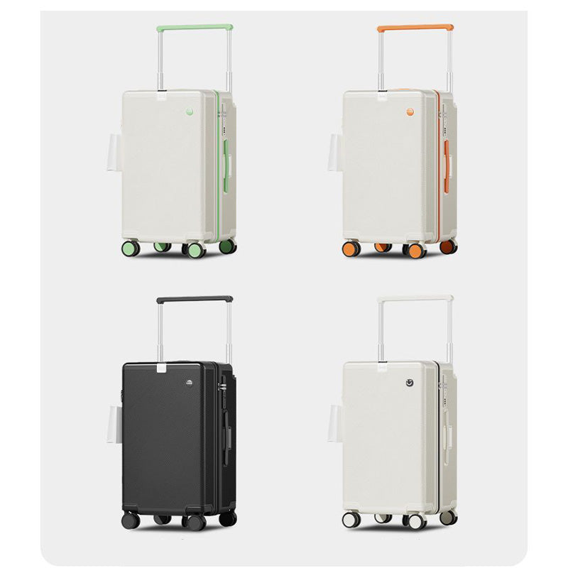 Designer Suitcase Featuring a Convenient Front Compartment Built in Charging Function Large capacity sturdy and Durable travel luggage