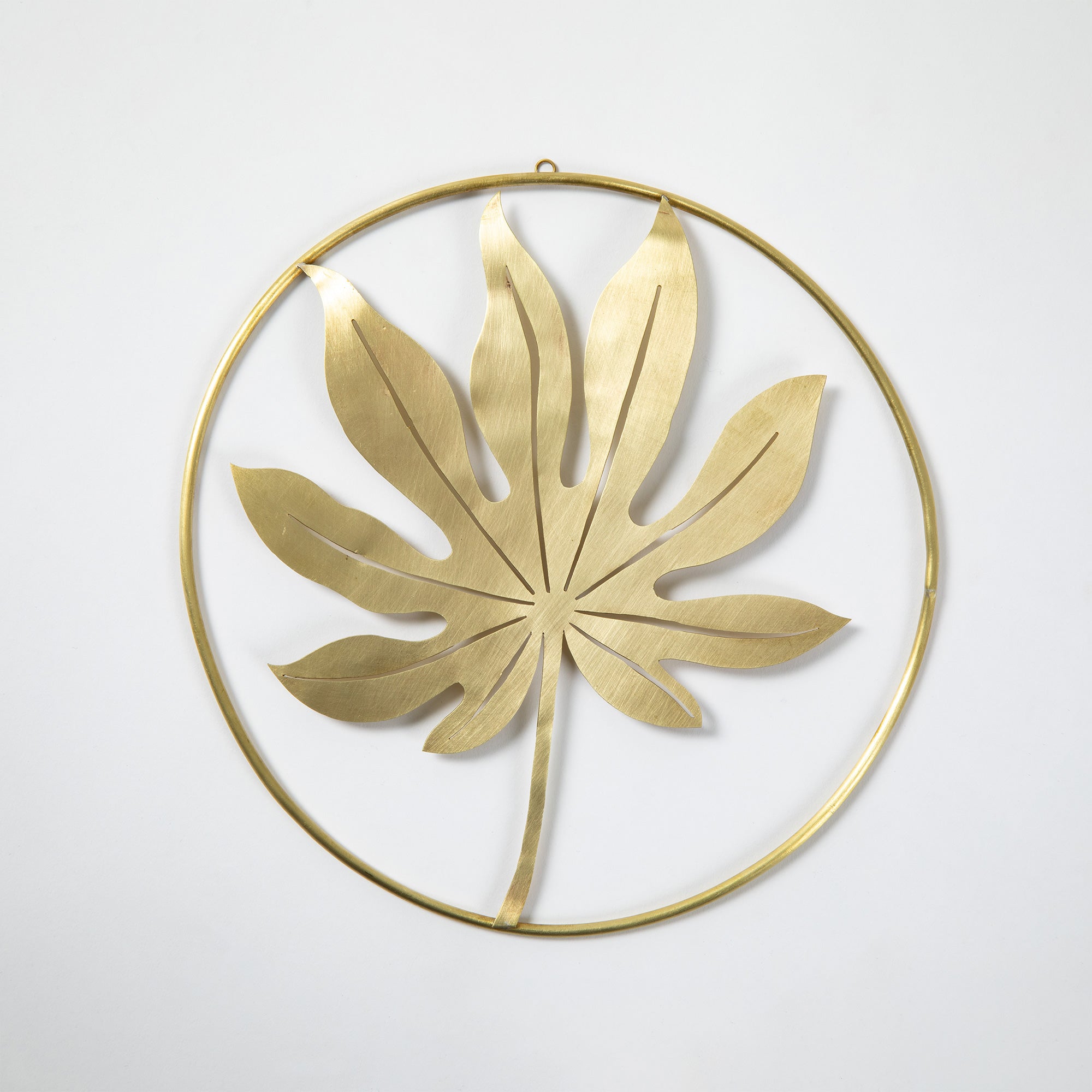 Hand Crafted Leaves Metal Wall Decor - Fig