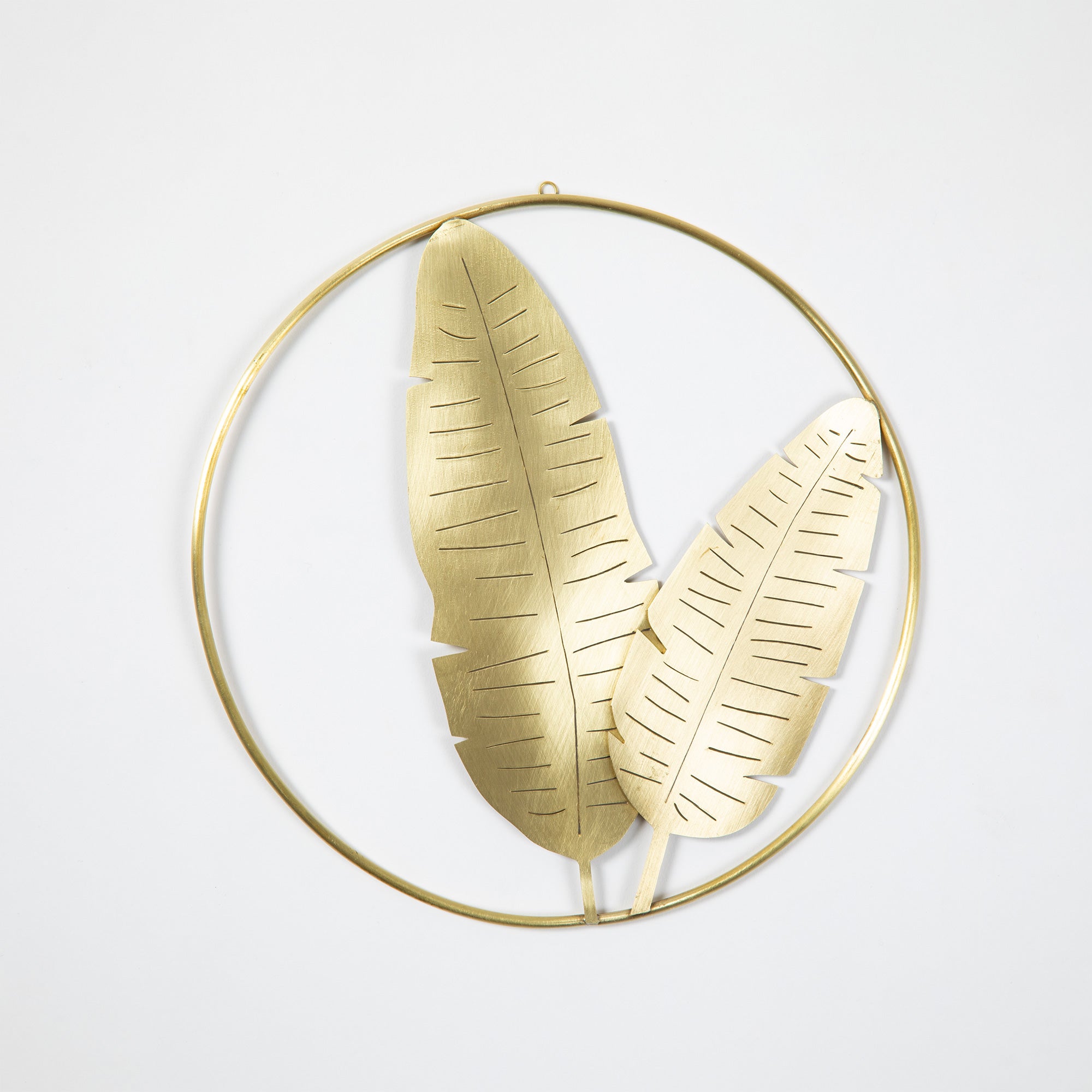 Hand Crafted Leaves Metal Wall Decor - Banana