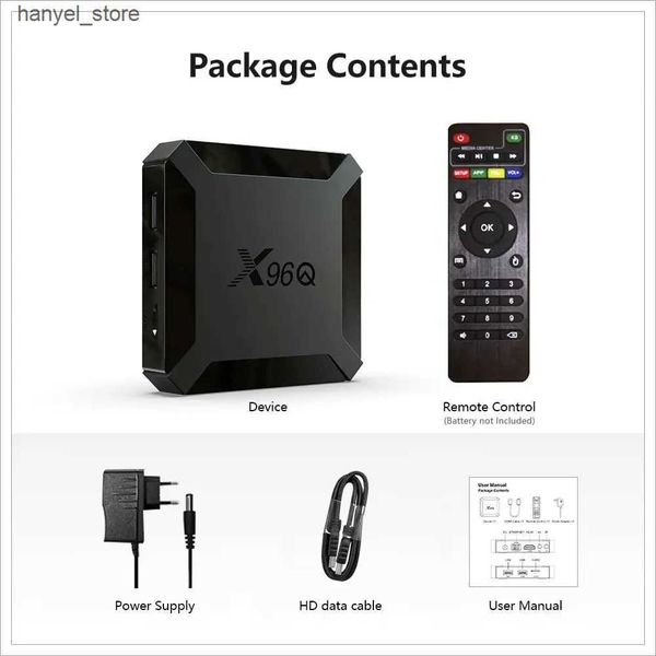 Set Top Box X96Q Smart Android TV BOX support 4K video Allwinner H313 Quad Core 2GB16GB Portable Streaming Media Player Netflix Youtube L240