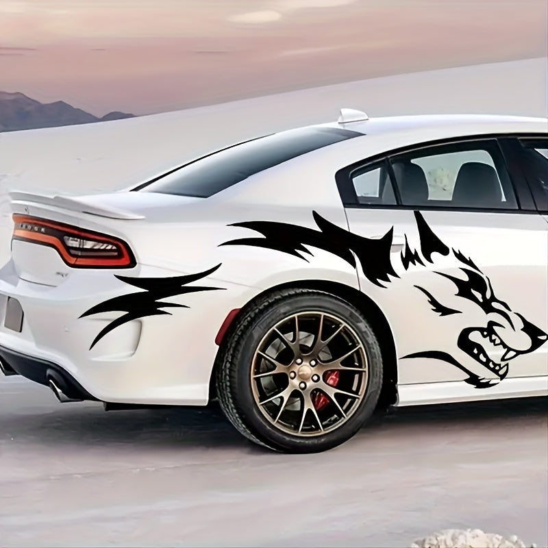 TEMU 2pcs Of Wolf Stickers, Car Decoration, Side Body Decals