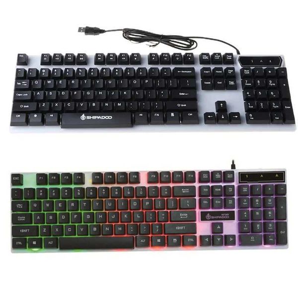 Y1UB USB Mechanical Feeling Gaming Keyboard Glow Floating Button Keycap Keyboard for Windows Gaming PC (104 Keys)XJ241225