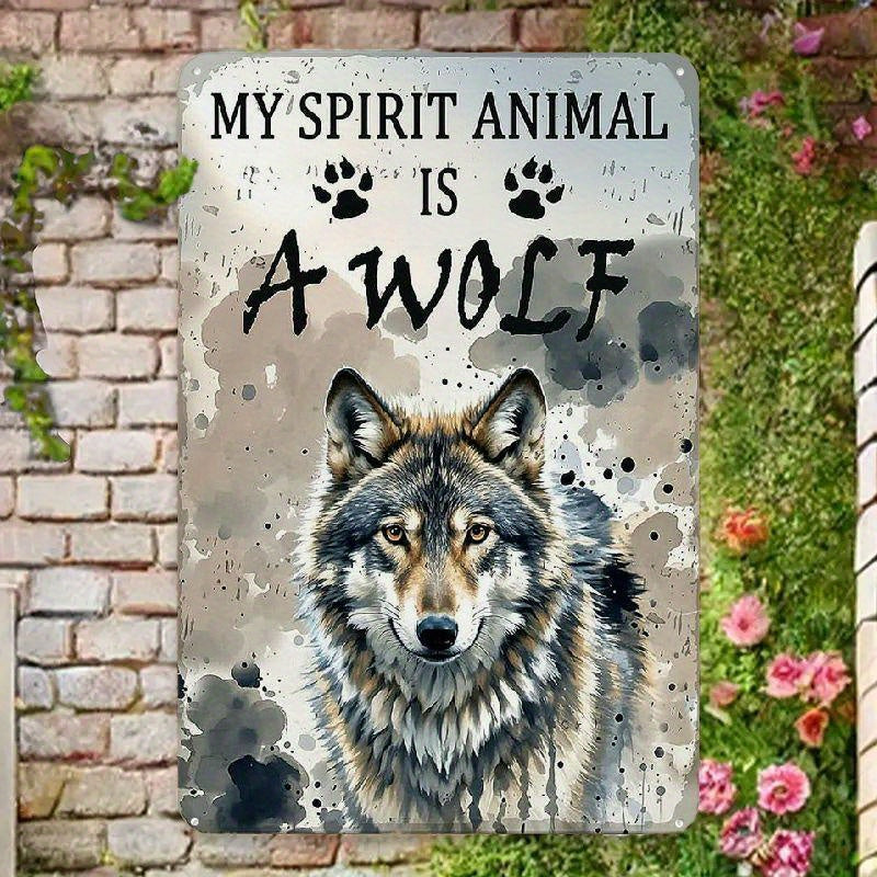 TEMU My Is A Wolf Metal Tin Sign 12x8 Inch Wolf Tin Sign Home Kitchen For Man Cave Wall Decor Wall Decor For Bar Garage For Man Cave Cafe Pub, Wall