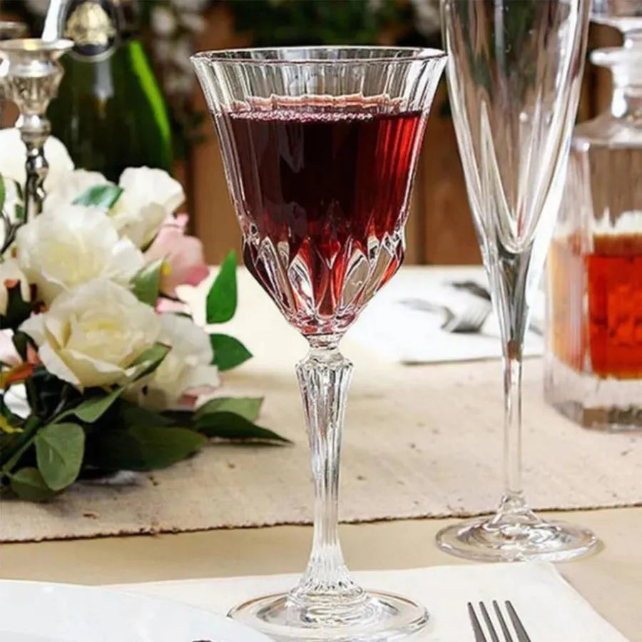 Rcr Adagio 6 Piece Glass Wine Glasses Set, 280ml, Transparent