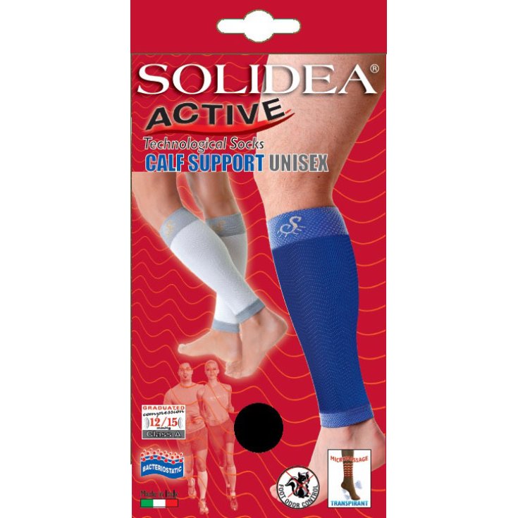 Solidea Calentadores de piernas de compresión para pantorrillas, 12-15 mmHg, 2 m, color azul tónico