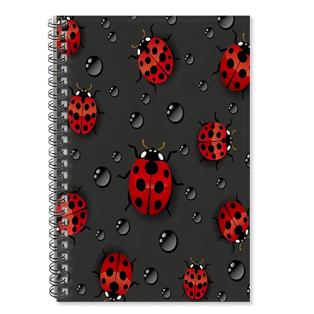 TEMU Fashionable Red Ladybug Spiral Notebook 1pc, School And Office Supplies, Ideal Gift For , Colleagues, Women And Men, Scrapbooking Kit Craft