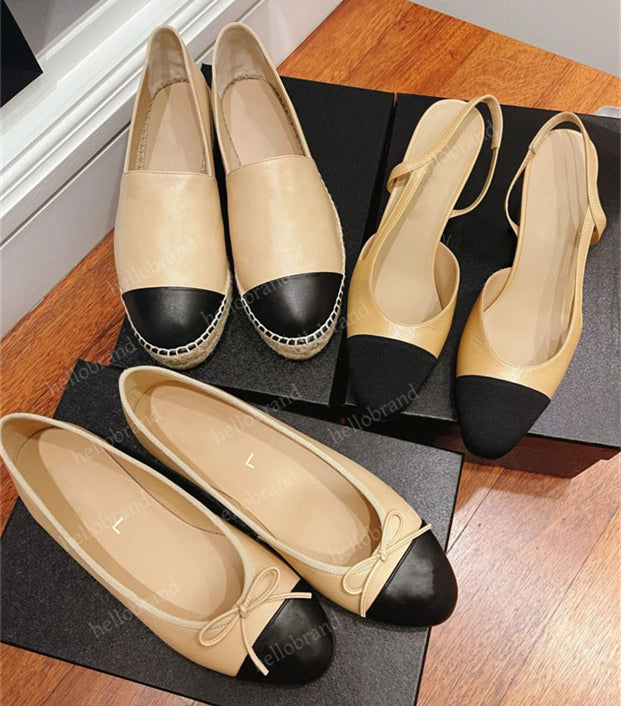 Designers shoes women Loafers womens Fisherman Women Shoes Espadrilles Summer sandals slingback heels Ballet Flats Half C Sandal heels shoes woman s