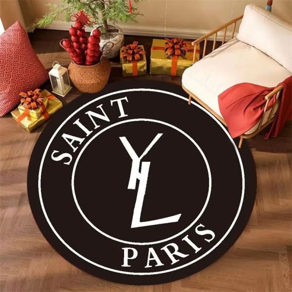High quality designer carpet, classic circular anti slip door carpet, home living room balcony decoration, bedroom floor mat, European foot