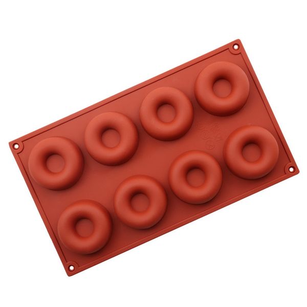 DIY Doughnut Baking Moulds 8 Holes Donut Silicone Cupcake Baking Mold Cake Pans Biscuit Cookie Doughnut Mould Chocolate Molds Bakeware