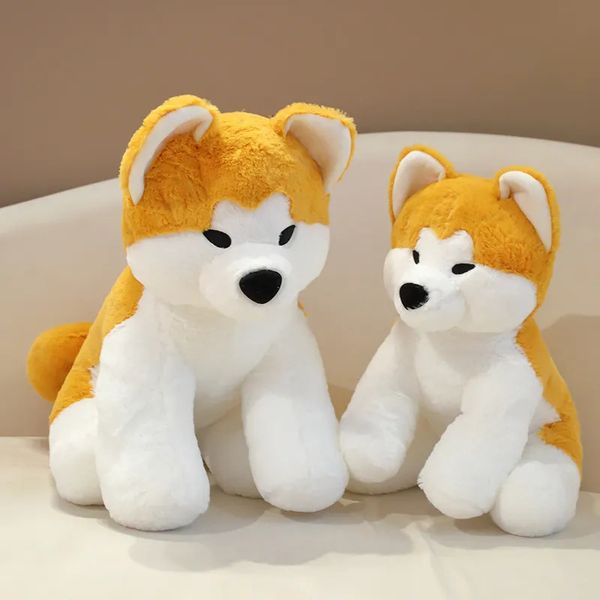 Plush Dolls 35-45cm Simulation Akita Dog Plush Toy Stuffed Lifelike Shiba Inu Dog Soft Pillow Pet Dolls Kids Boys Girls Birthday Gift Decor