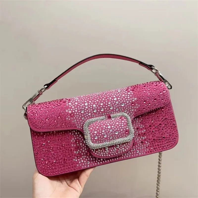 Woman Glittering Diamond Evening Bags Diamond Handbag Designer Bag Beading Crossbody Bag Shining Beads TOP 2025