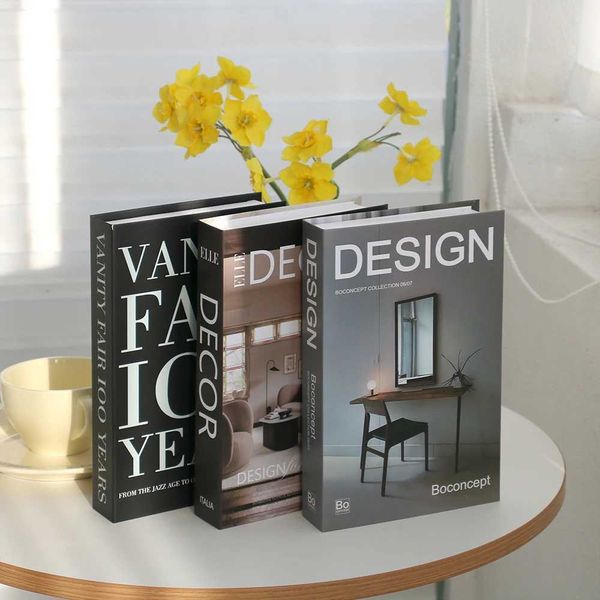 Luxury Decoration Fake Books Designer Modern Home Decoration Room Decorations Book Nordic Elegant Room Ornaments Prop BookXJ240828