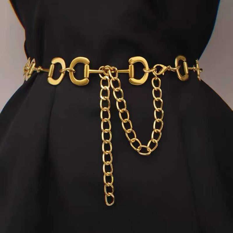 Best Classic Luxury Top Quality Luxury Brand Women&#039;s Metal Chain Belt with Dress Decoration Sweater Coat Women&#039;s Belt Waist Accessories De