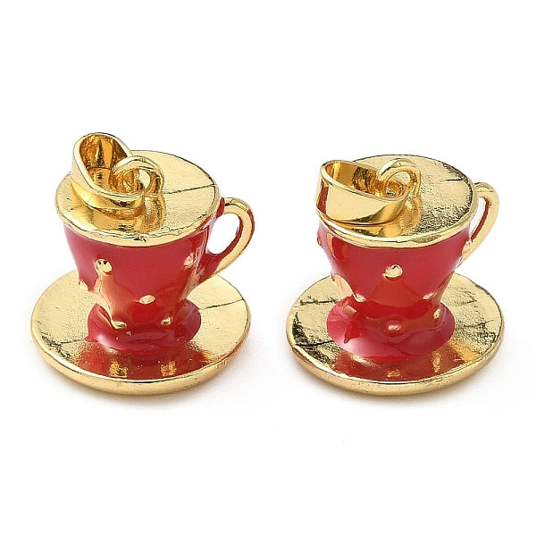 Messing Emaille 3d Tasse Charms