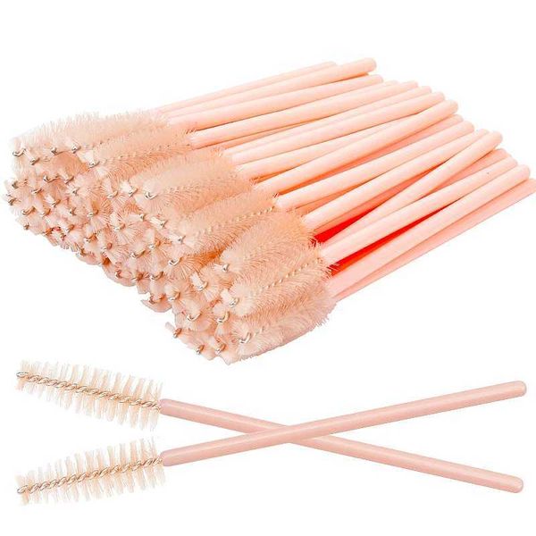 50pcs Disposable Nylon Mascara Wand Applicator Eyelash Brushes For Eyelash Extension women Makeup Brush Tools Y240807