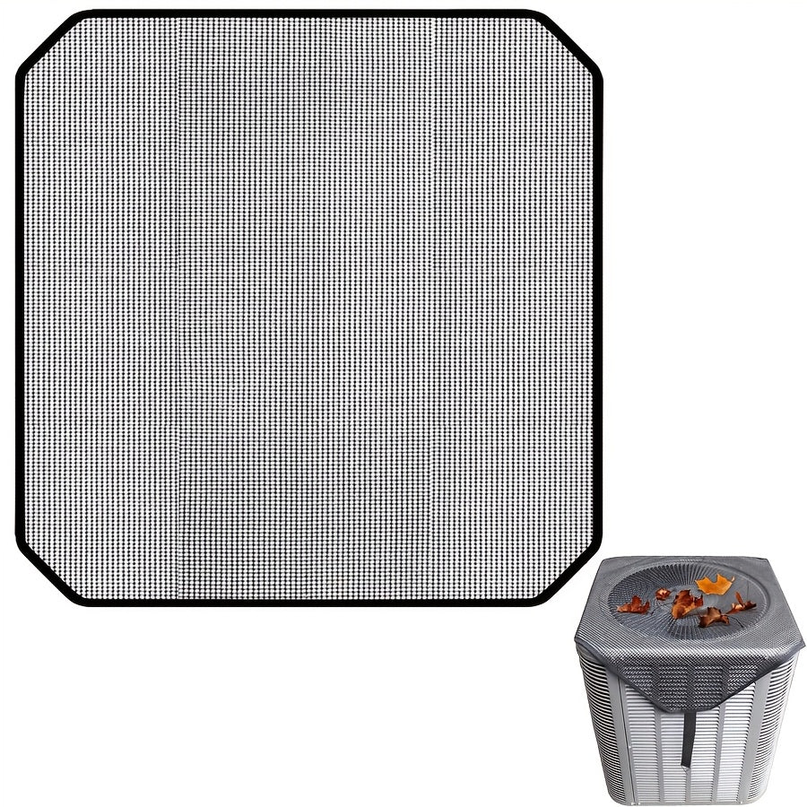 TEMU 1pc Premium Outdoor Air Conditioner Cover - Super , Water Resistant, Windproof With Breathable Pvc Mesh Ventilation For Dust & Cold Air