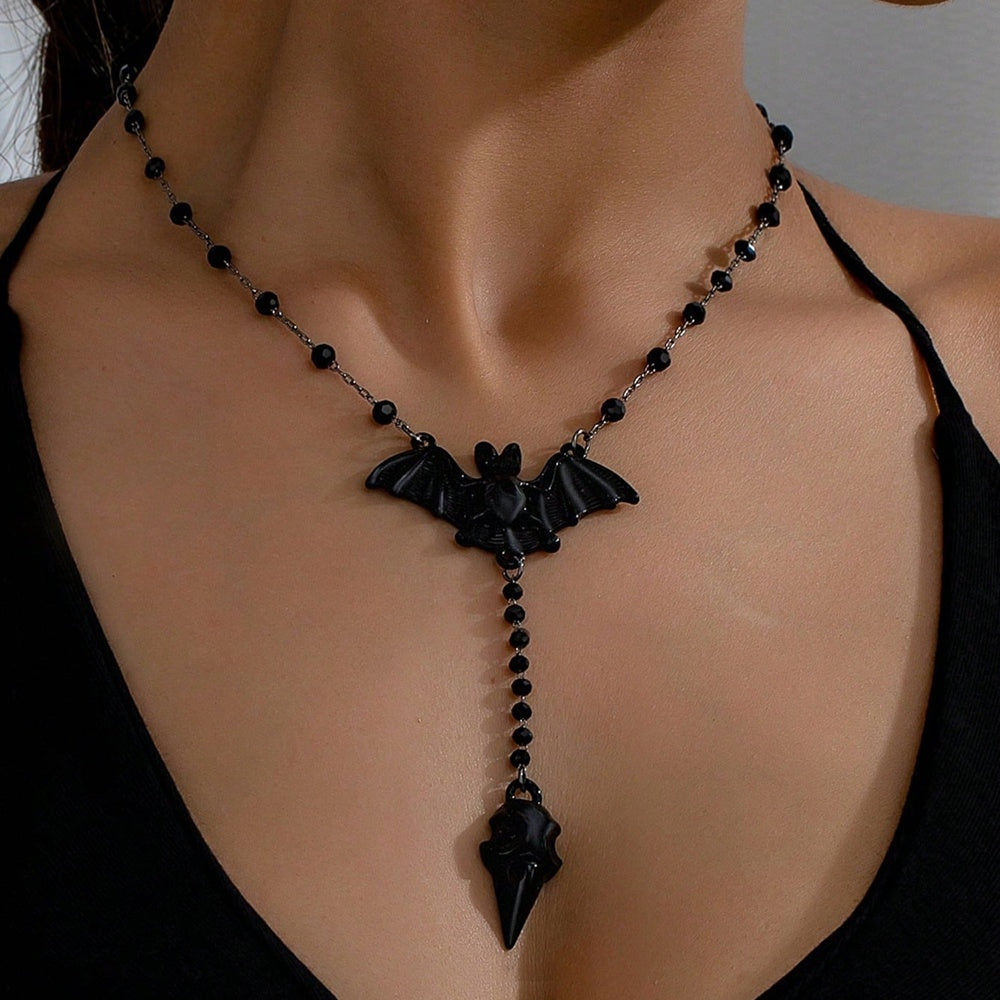 TEMU Gothic Halloween Y-necklace For Women - Alloy, Gothic Style, Parties & Casual Attire, |gothic Style Necklace| Alloy Necklace