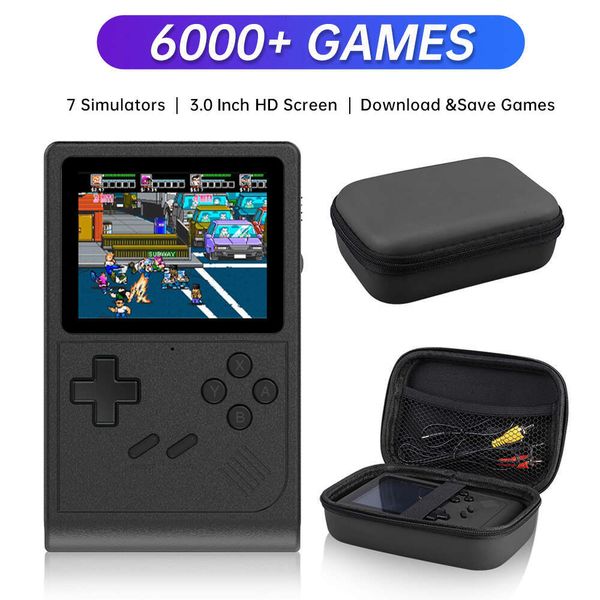 GB300 Portable Handheld 3 inch Video Console Built-in 6000+ Games For SFC-MD-GBA Retro TV Game Player AV Output