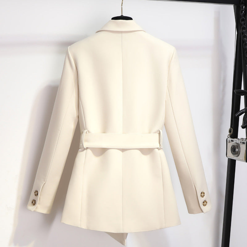 T327Casual Student-Friendly Women&#039;s Jackets with Belt Accent Trendy Retro Design