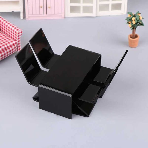 1-12 Dollhouse Dining Table Chair Set Dollhouse Mini Living Room Office Furniture Decoration Dolls House Accessories Y240807