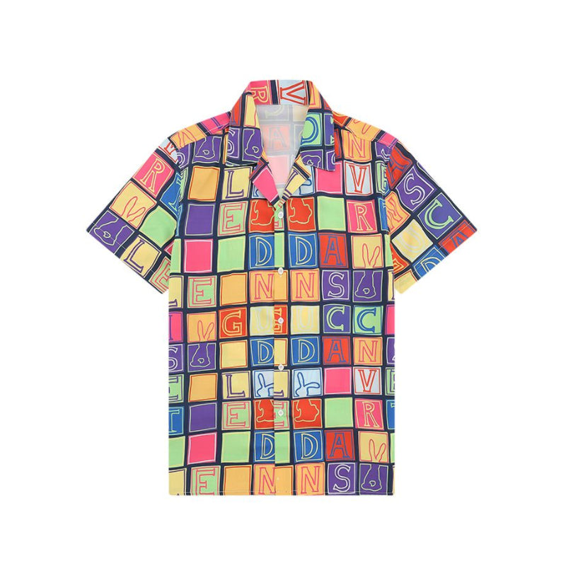 23ss Hawaii LUXURY Designer Shirts Men&#039;s Fashion Tiger Bowling Tshirt Hawaii Floral Casual Silk Shirts Men Slim Fit Short Sleeve Dress Shirt