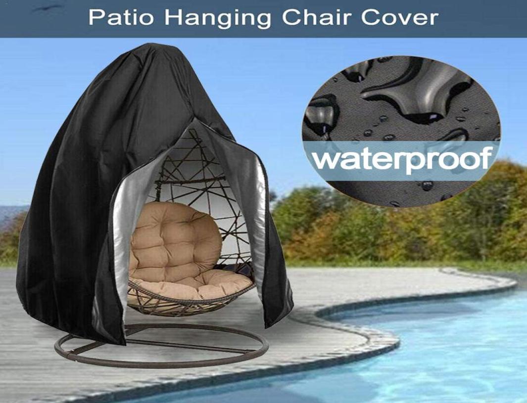 Chair Covers Waterproof Outdoor Hanging Egg Cover Swing Dust Protector Patio With Zipper Protective Case2616450
