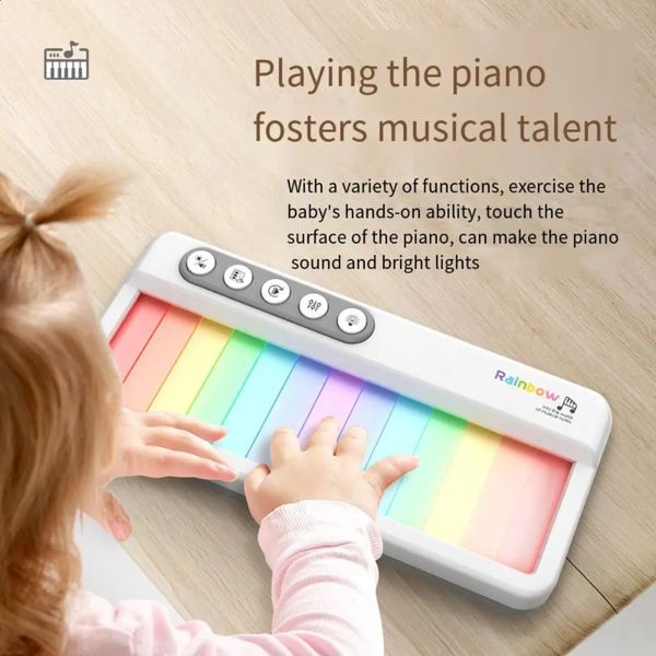 13 key childrens music piano color lighting childrens electronic piano toy multifunctional learning music piano keyboard toy kindergarten 24