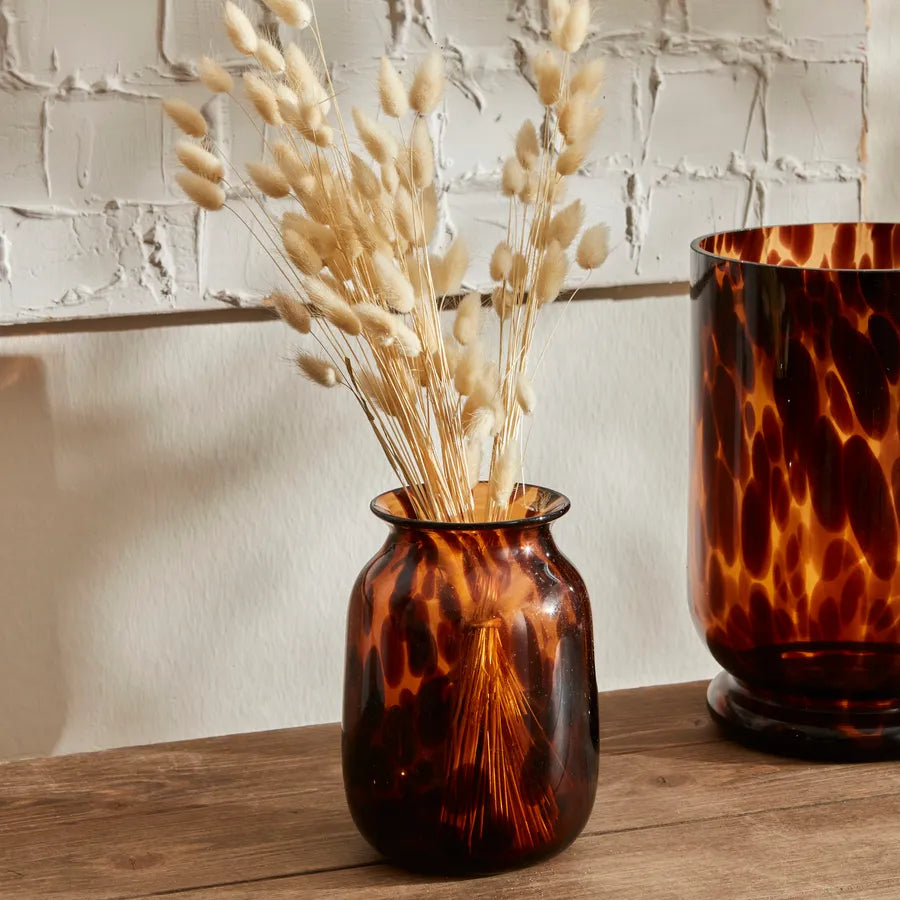 Karaca Patterned Glass Vase, Small, Multi