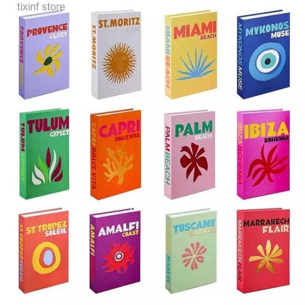 Decorative Objects Figurines Travel Series Fake Book Decoration Coffee Table Decoration Living Room Fashion Prop Books Home Decoration Model