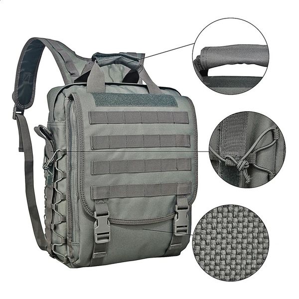 Molle Laptop Bag Tactical Messenger Bags Computer Backpack Fanny Belt Shouder Camping Outdoor Sports Bag 250114